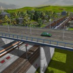 TGV unter Brücke