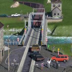 Cars in the same direction began to follow the train.
