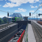 S-Bahn Überwerfung mit Haltestelle