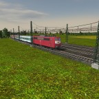 Br 151 mit Mischlingszug von N-Wagen/Silberlingen