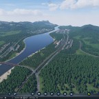 Blick den Fluss runter nach Rehau