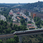 ICE1 braust über das Coswig-Tal