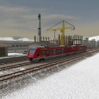 Regionalbahn im Winter