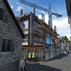 Building renovation in the Old City Centre. // Gebäudesanierung in der Altstadt.