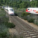Hochgeschwindigkeitsstrecke mit Ausweichbahnhof