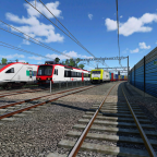 [TpF 1] Güterzug fährt an Abstellungen Sommerthur vorbei
