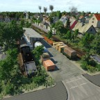 Nebenbahn-Bahnhof Mit Güter anschluss