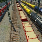 München-Projekt: Umschlagbahnhof, links die S-Bahnstrecke Richtung Erding