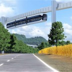 Prestigeprojekt Schwebebahn (Monorail) in Freifeld zwischen Flughafen und Messe 3/8