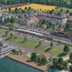 Regionalexpress  fährt ein.