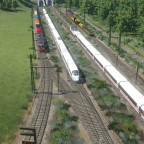 Hochgeschwindigkeitsstrecke mit Ausweichbahnhof