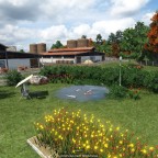 Idyllischer Gartenteich