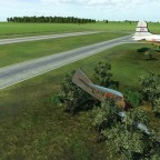 Das abgestürtze Flugzeug