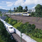 Fortführende Streckengestaltung mit Oberleitung