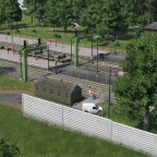 Übergang am Vorverladebahnhof des Hafens Nr 2
