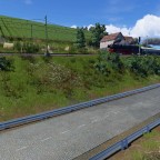 Ach sieh' an... ein Sonderzug. Macht sich ganz gut auf der kurvenreichen Strecke