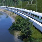 Der 1. Zug auf der Strecke