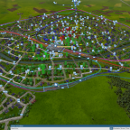 Flächenstadt mit 2900 Einwohnern