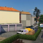 Ein Hinterhof in Le Port