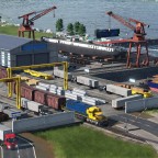 Well, the special railway line of the shipyard is officially opened~