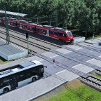 unbeschrankter Bahnübergang