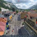 Interlaken - Schmalspurbahn mitten durch die Stadt