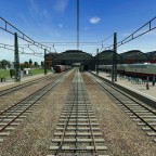 Durchfahrt auf dem ehemaligen "überhol Gleis" im Leipziger Hauptbahnhof