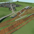Bahnbetriebswerk mit Wagenausbesserung