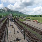 Weiche im Bahnhof