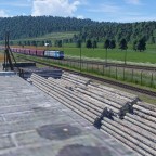 155 mit Schüttgutwagen auf dem Weg zum Steinbruch Zugelhausen, um Nachschub zu holen
