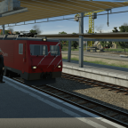 FO Regio im neuen Bahnhof "Reiden Dorf" mit dem alten im Hintergrund