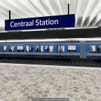 Metro an der Station Amsterdam Hauptbahnhof