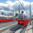 Auch auf der Linie 5 werden die F langsam von E (im Bild der modernisierte 4401 - noch in der HW) abgelöst - 25.12.1979