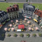 Food square with live music. // Lebensmittelquadrat mit Live-Musik.