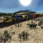 SD40-2 mit Boxcars