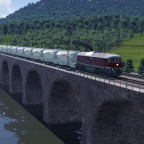Eine Ludmilla mit Körnern auf dem Fluss