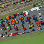 Containerterminal Vogelperspektive