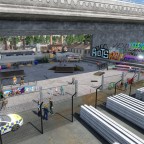 Skatepark under a viaduct. // Skatepark unter einem Viadukt.