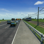 Viel Verkehr, auf Schien und Straße