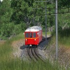 Erste Strecke mit Zahnstangen-Gleis