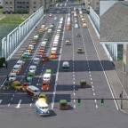 Verkehrschaos auf meiner "Eine-Stadt-Test-Map"