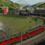 Schwerer Güterzug erreicht Andermatt SBB