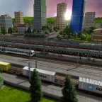 Maltby Bahnhof von Süden mit Blick auf die Innenstadt
