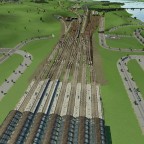 Der erweiterte Leipzig Hauptbahnhof und die umgebaute Bahnhofsausfahrt Richtung Norden.