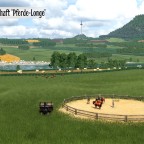 Landschaft Pferde-Longe