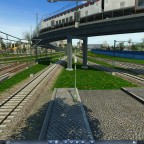 Blick vom Güterterminal zum HBF