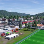 RE 3 fährt in Markolfing ein