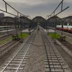 Blick auf die Bahnhofshalle Donauwörth aus Richtung BW