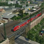 S-Bahn schlängelt sich durch