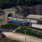a mountainous diesel railway line in the 1990s